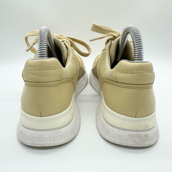 Everlane Tread Trainer Leather Dad Sneaker in Butter/White Size 6.5 Athleisure - Picture 9 of 13